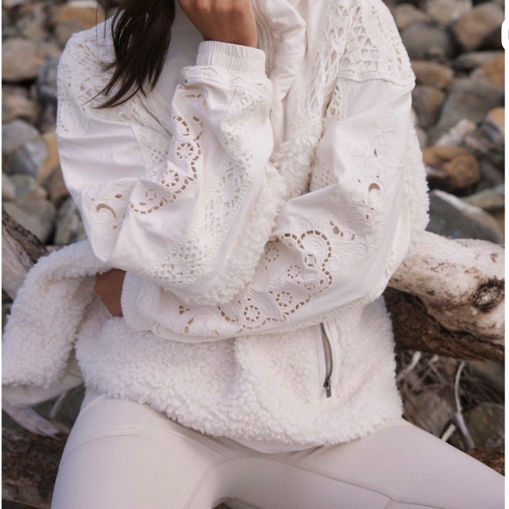 Women's White Lace Detail Jacket